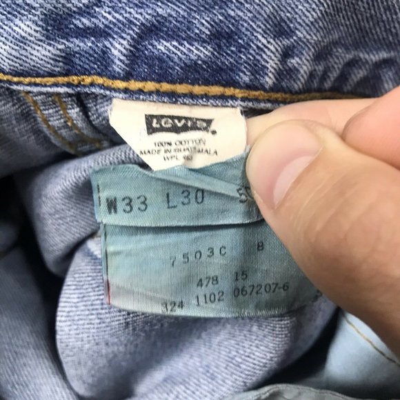 Vtg Levis 501 Button Fly Fade Blue Denim Jeans Mens Tag 33x30 Distressed (30x29) - Picture 5 of 10
